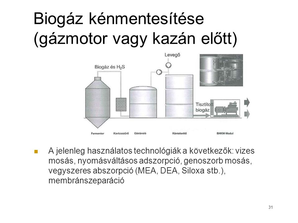 Biogáz kénmentesítése (gázmotor vagy kazán előtt)