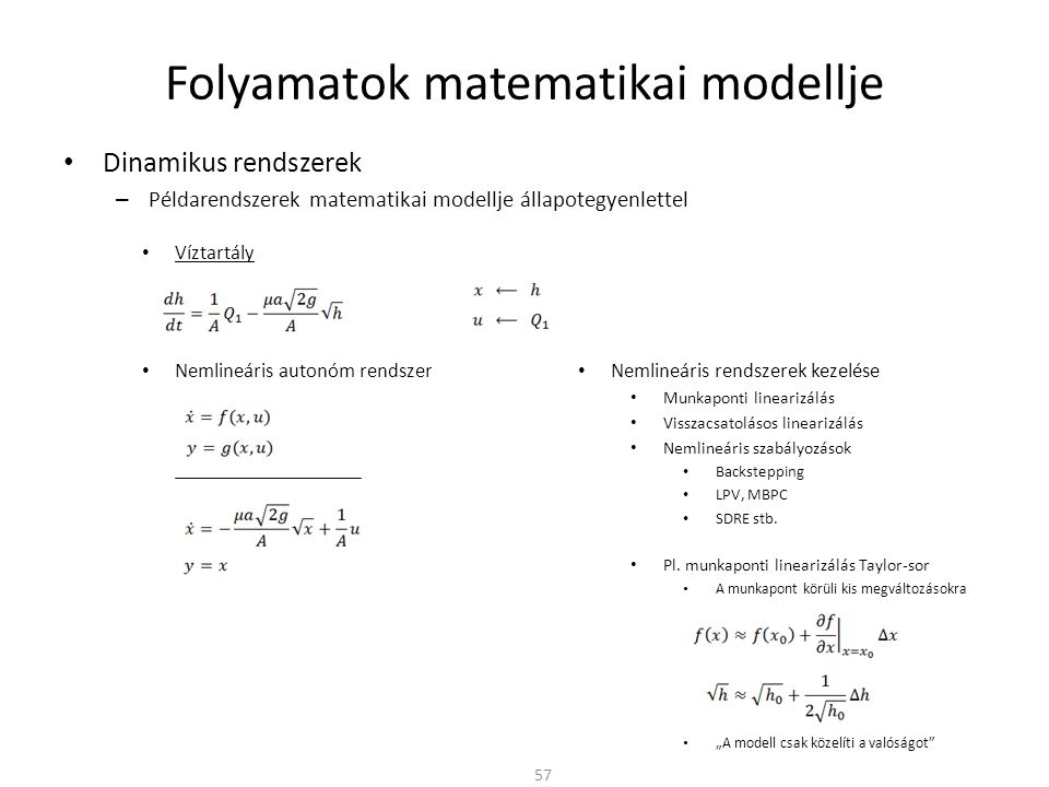 Folyamatok matematikai modellje