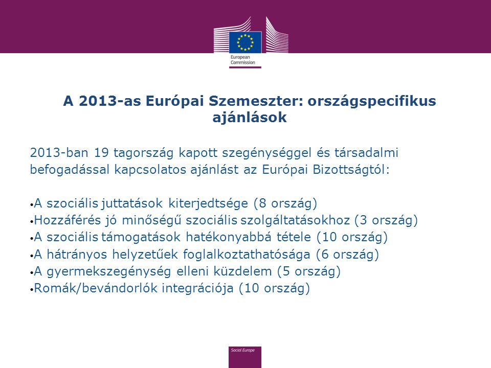 A 2013-as Európai Szemeszter: országspecifikus ajánlások