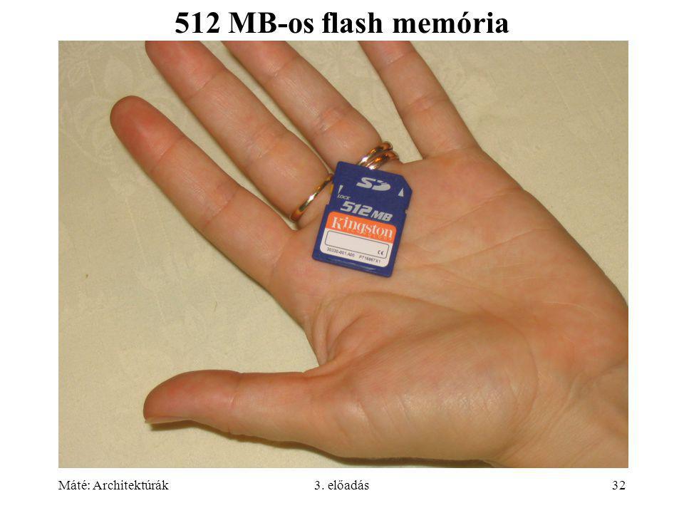 512 MB-os flash memória Máté: Architektúrák 3. előadás