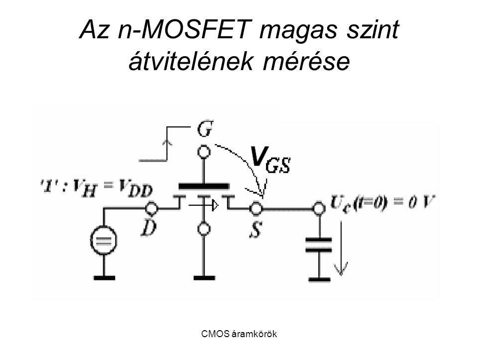 Az n-MOSFET magas szint átvitelének mérése