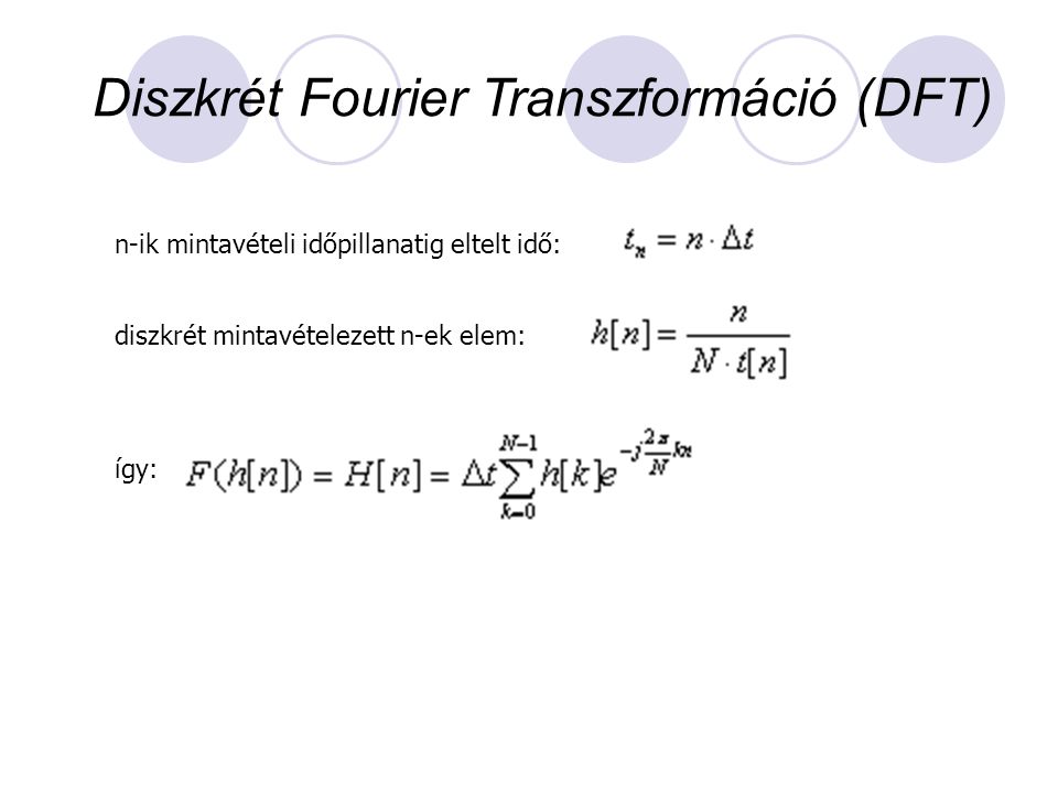 Diszkrét Fourier Transzformáció (DFT)