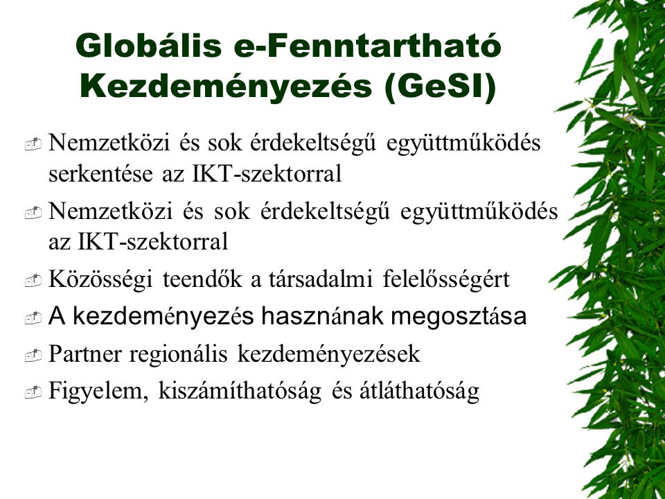 Globális e-Fenntartható Kezdeményezés (GeSI)