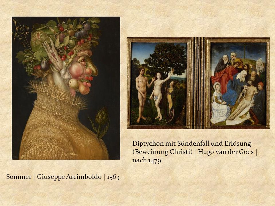 Diptychon mit Sündenfall und Erlösung (Beweinung Christi) | Hugo van der Goes | nach 1479