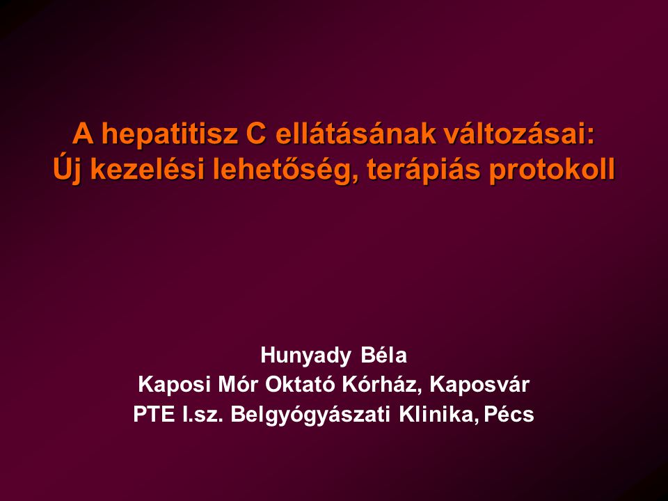 A hepatitisz C ellátásának változásai: