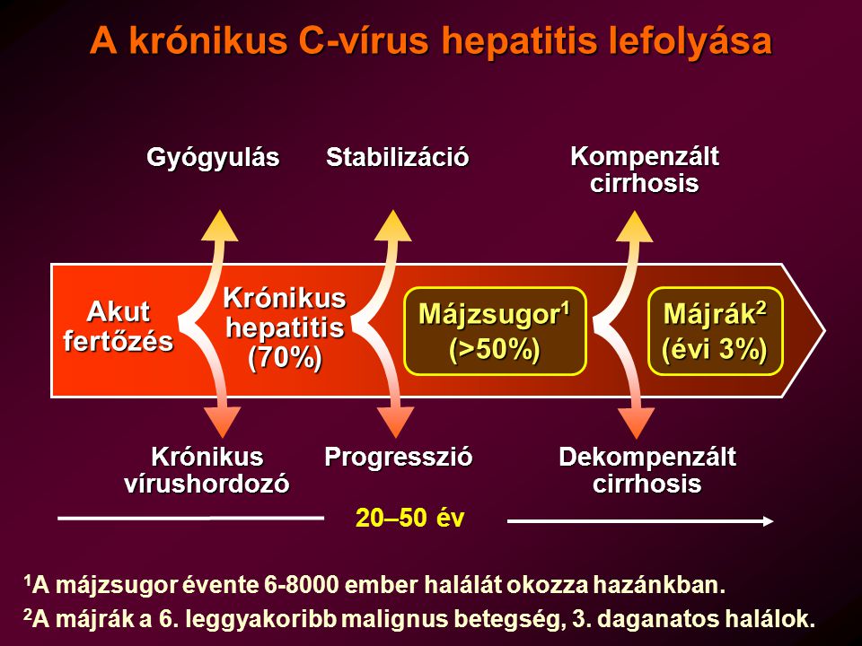 A krónikus C-vírus hepatitis lefolyása