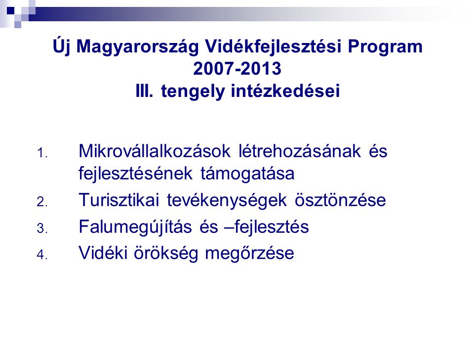 Új Magyarország Vidékfejlesztési Program III