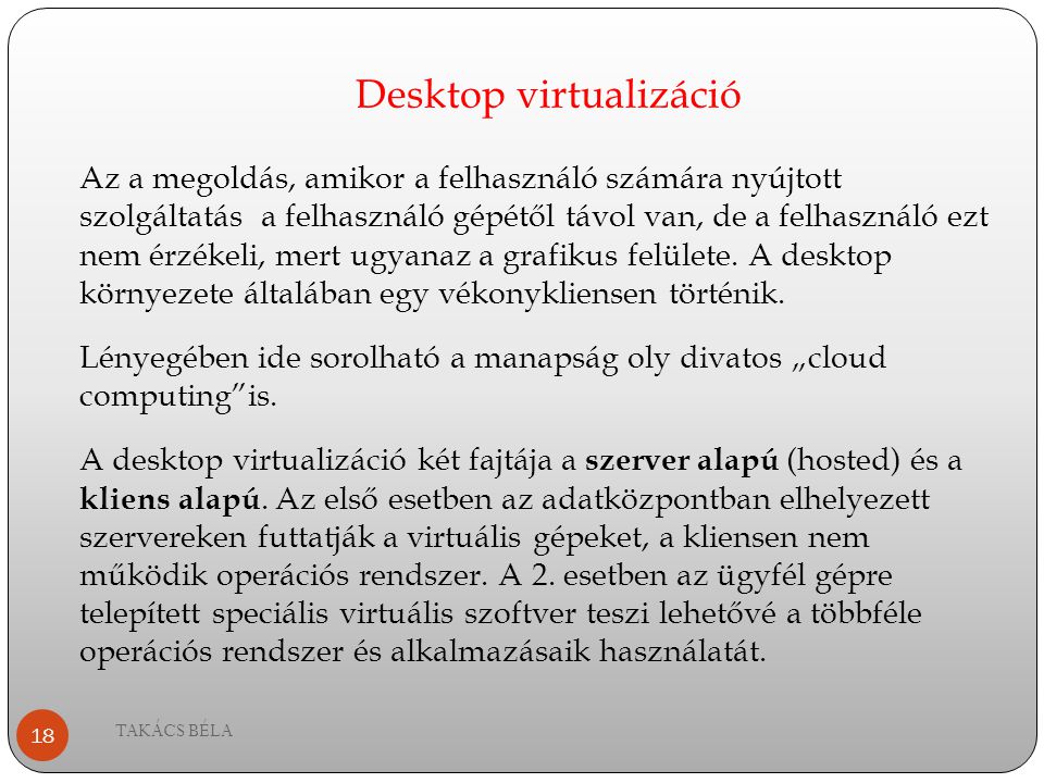 Desktop virtualizáció