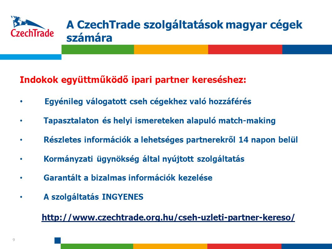 A CzechTrade szolgáltatások magyar cégek számára