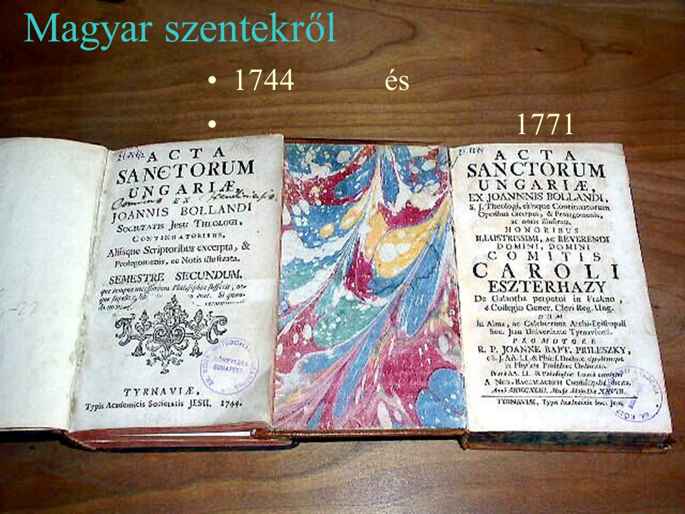 Magyar szentekről és 1771