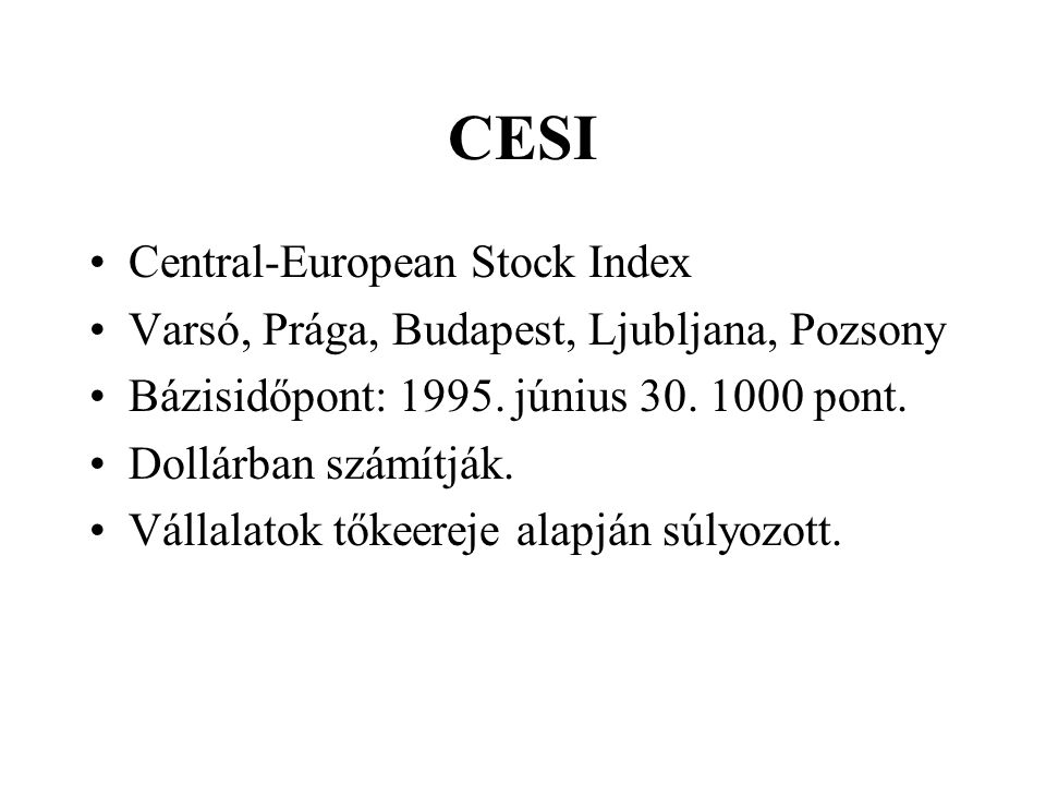 CESI Central-European Stock Index