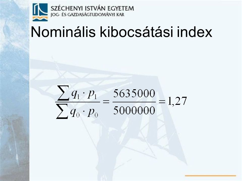 Nominális kibocsátási index