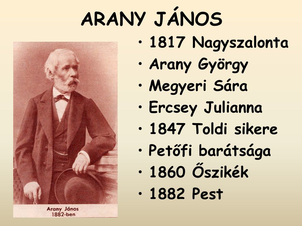 ARANY JÁNOS 1817 Nagyszalonta Arany György Megyeri Sára