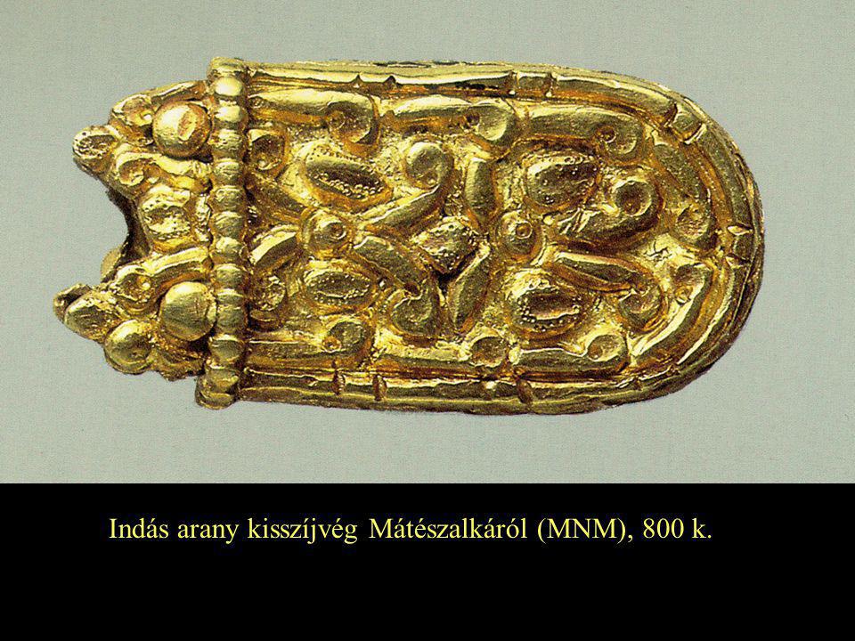 Indás arany kisszíjvég Mátészalkáról (MNM), 800 k.