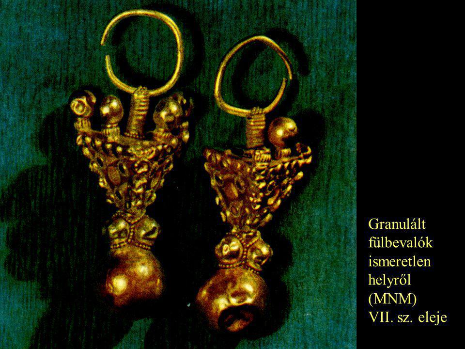 Granulált fülbevalók ismeretlen helyről (MNM) VII. sz. eleje