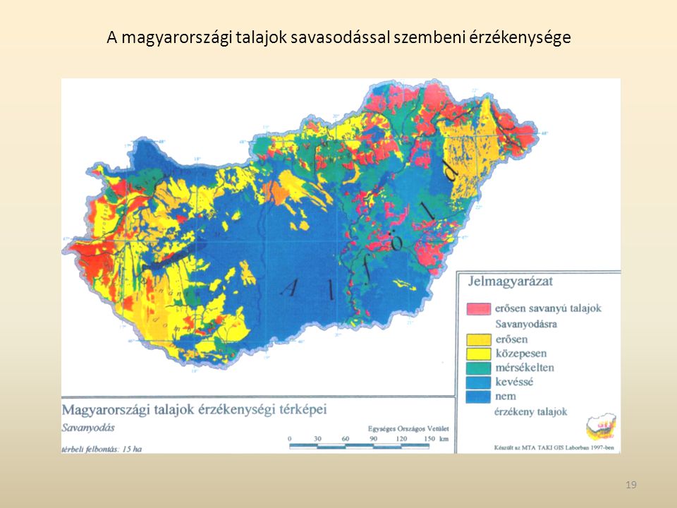 A magyarországi talajok savasodással szembeni érzékenysége
