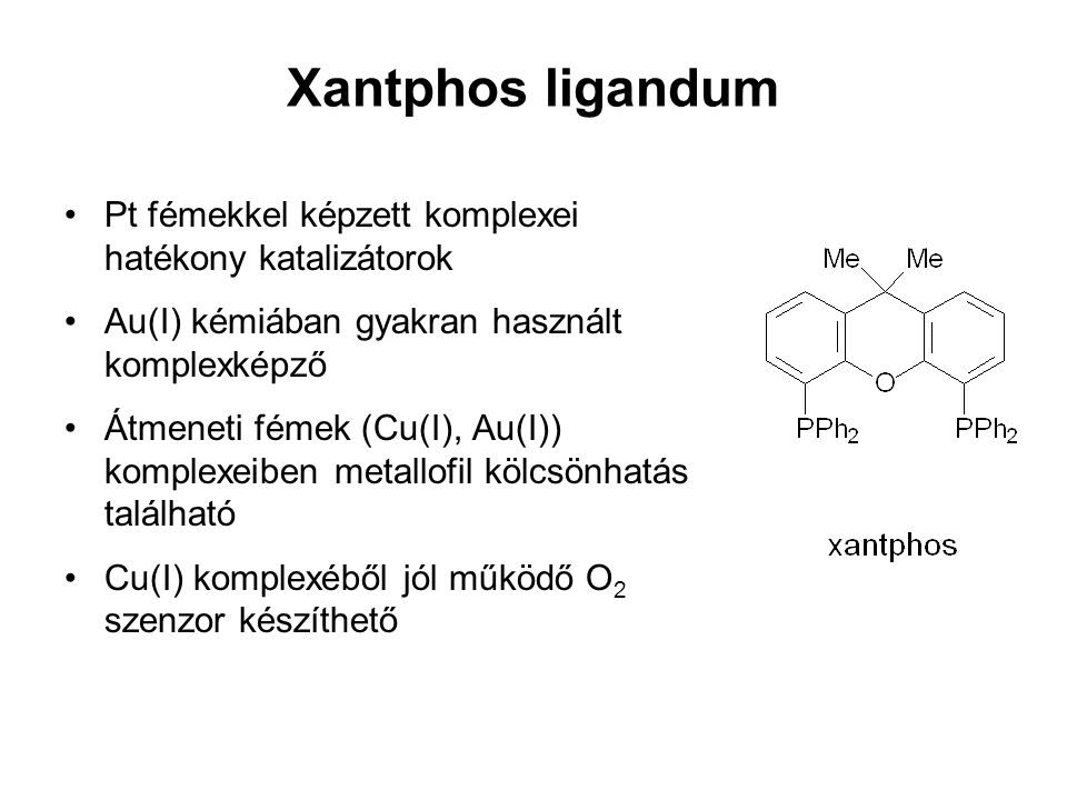Xantphos ligandum Pt fémekkel képzett komplexei hatékony katalizátorok