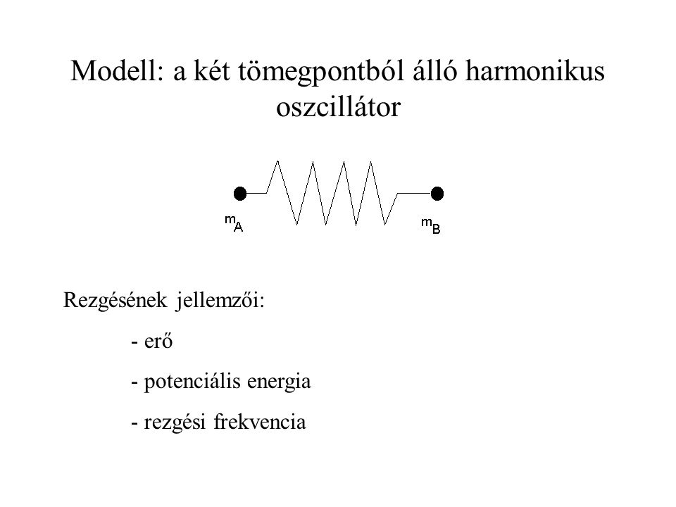Modell: a két tömegpontból álló harmonikus oszcillátor