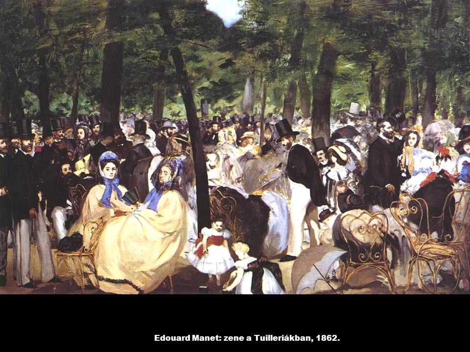 Edouard Manet: zene a Tuilleriákban, 1862.