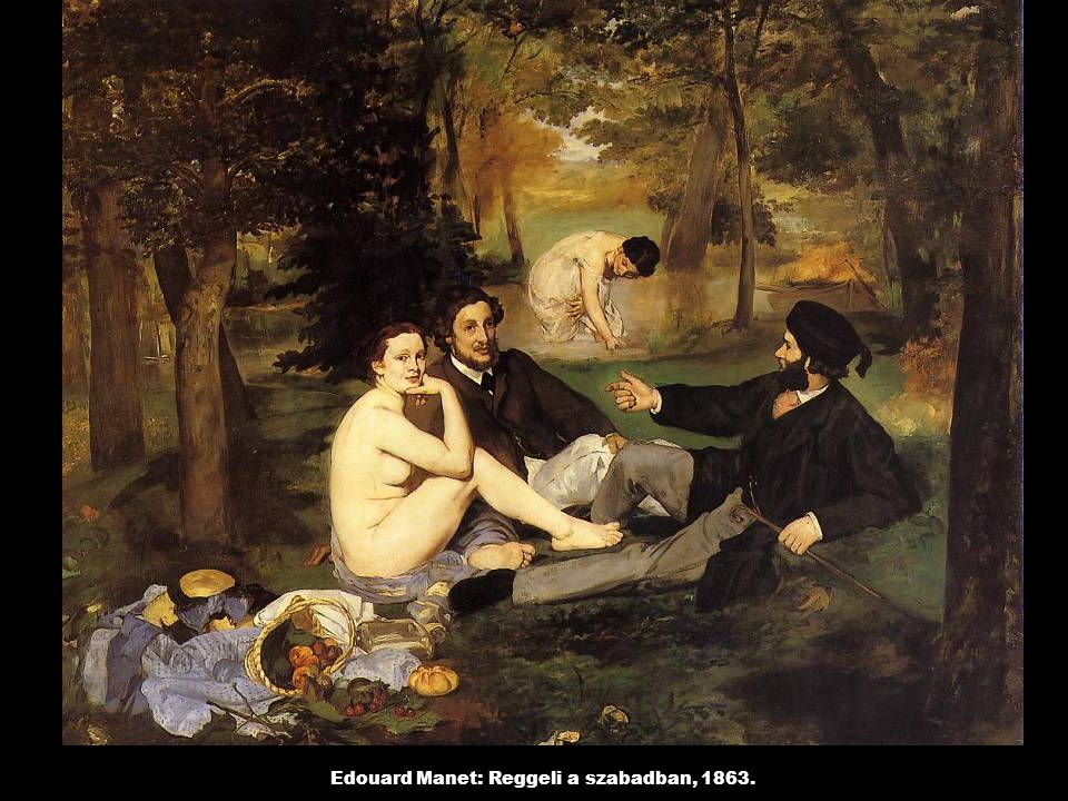 Edouard Manet: Reggeli a szabadban, 1863.