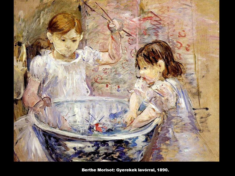 Berthe Morisot: Gyerekek lavórral, 1890.