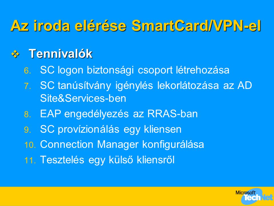 Az iroda elérése SmartCard/VPN-el
