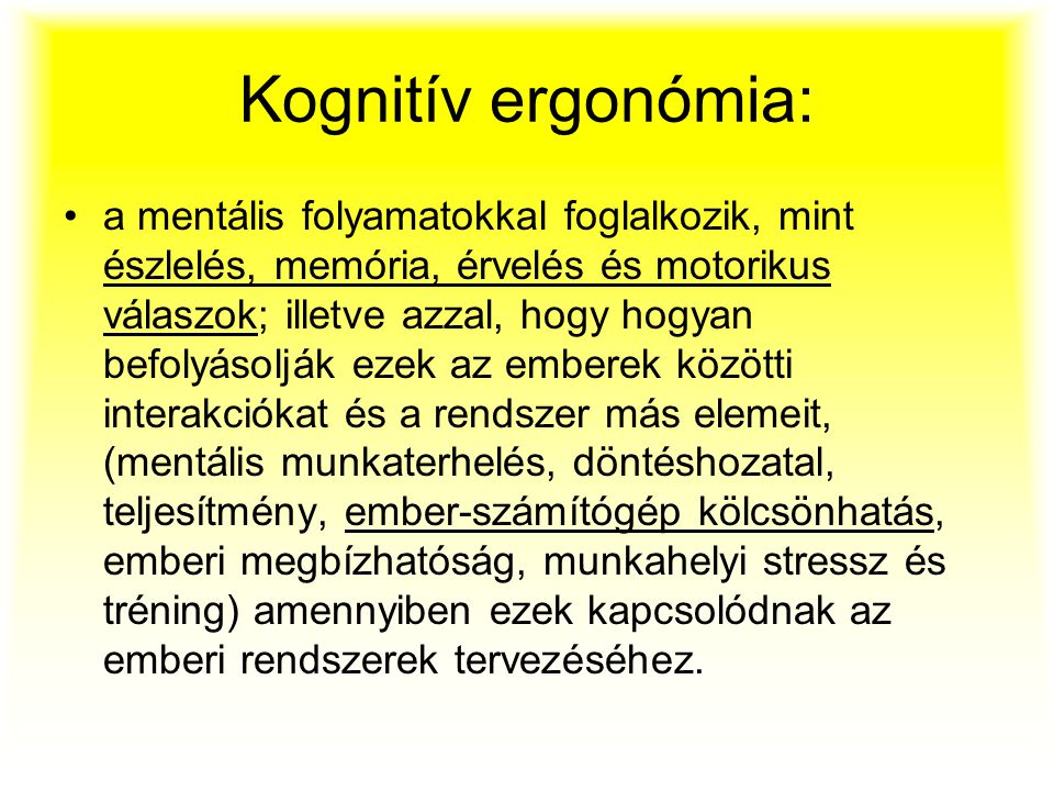 Kognitív ergonómia: