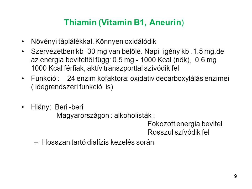 Thiamin (Vitamin B1, Aneurin)