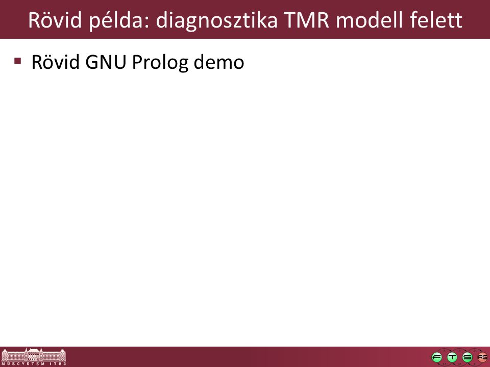 Rövid példa: diagnosztika TMR modell felett