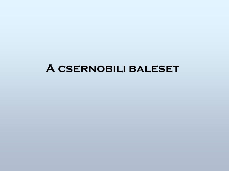 A csernobili baleset