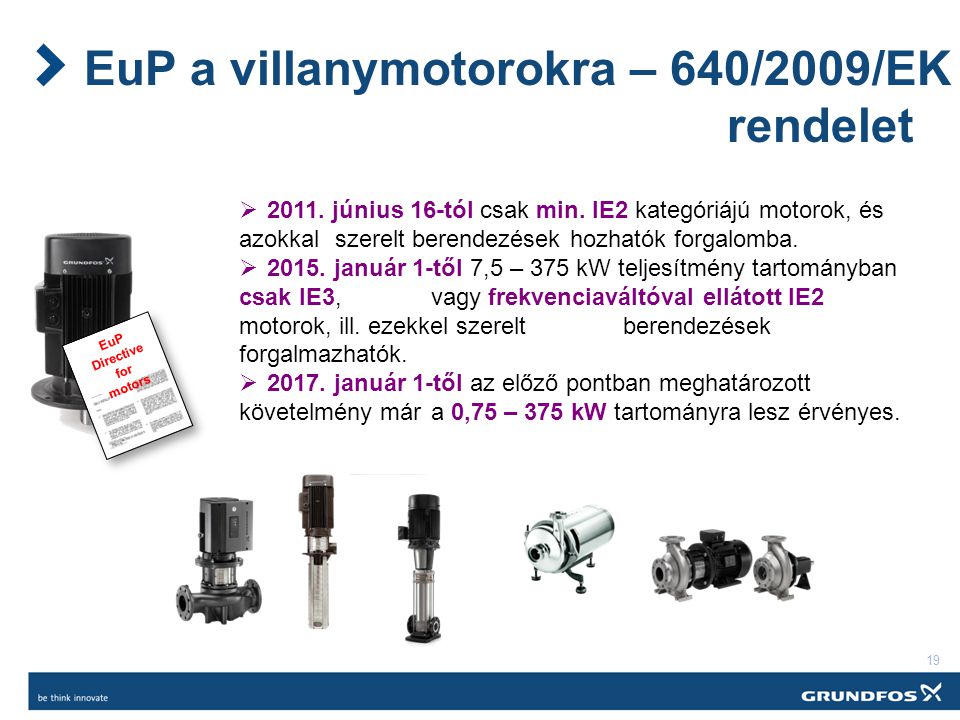 EuP a villanymotorokra – 640/2009/EK rendelet