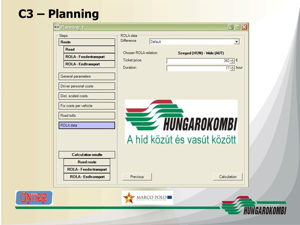 HUNGAROKOMBI C3 – Planning