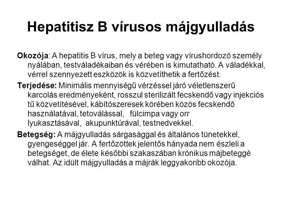 Hepatitisz B vírusos májgyulladás