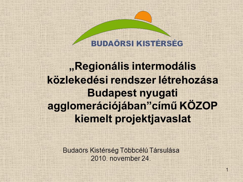 Budaörs Kistérség Többcélú Társulása november 24.