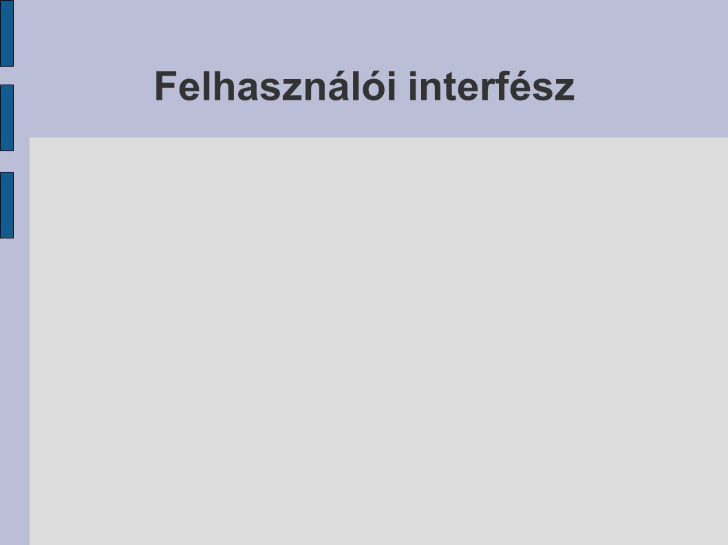 Felhasználói interfész