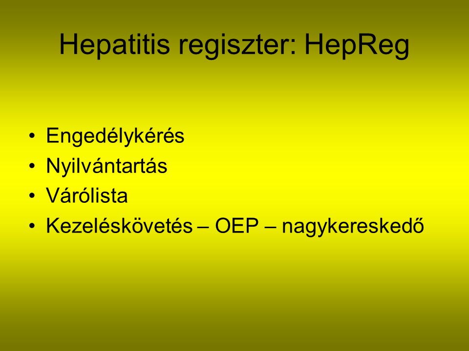 Hepatitis regiszter: HepReg