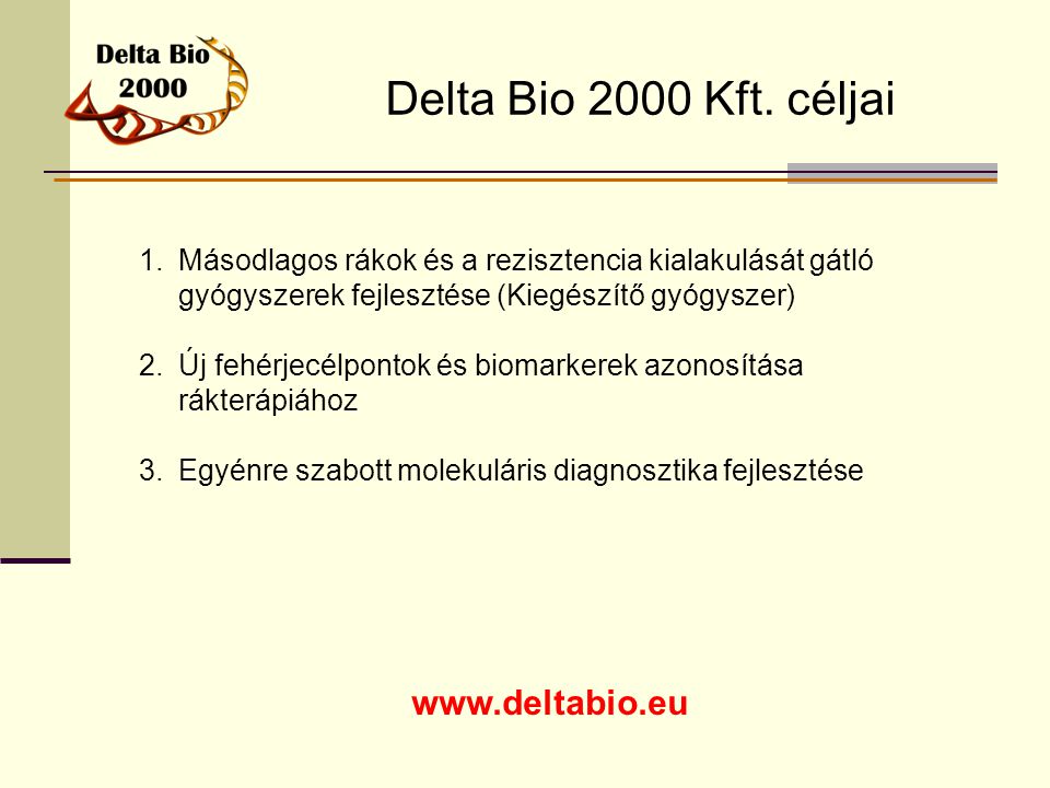Delta Bio 2000 Kft. céljai
