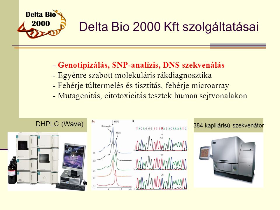 Delta Bio 2000 Kft szolgáltatásai
