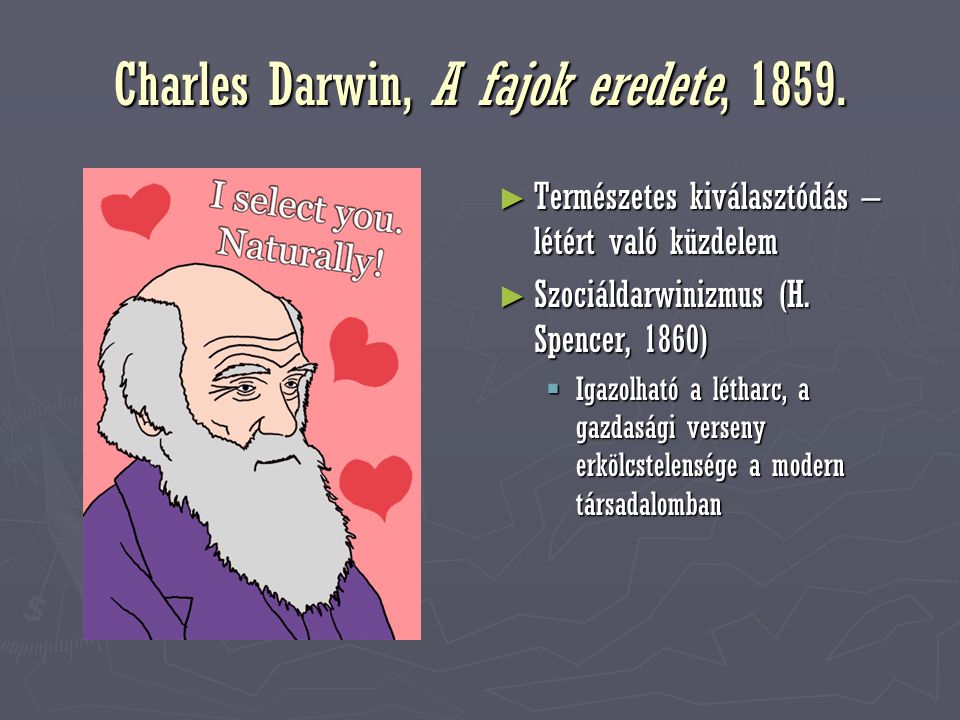 Charles Darwin, A fajok eredete, 1859.