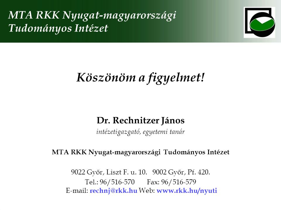 MTA RKK Nyugat-magyarországi Tudományos Intézet