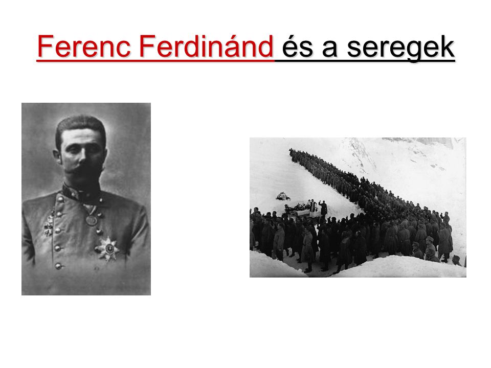 Ferenc Ferdinánd és a seregek