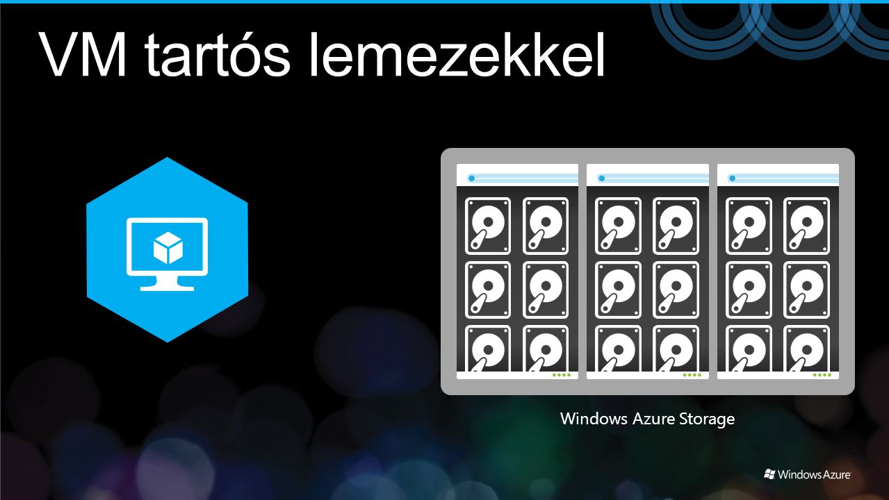 VM tartós lemezekkel Windows Azure Storage