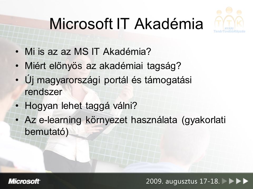 Microsoft IT Akadémia Mi is az az MS IT Akadémia