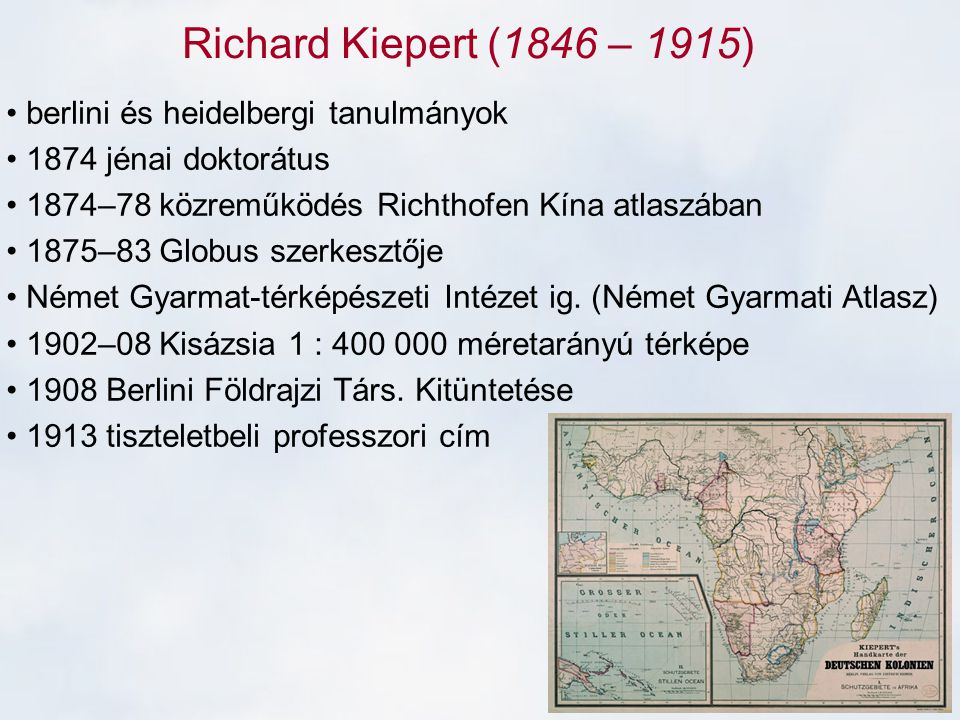 Richard Kiepert (1846 – 1915) berlini és heidelbergi tanulmányok