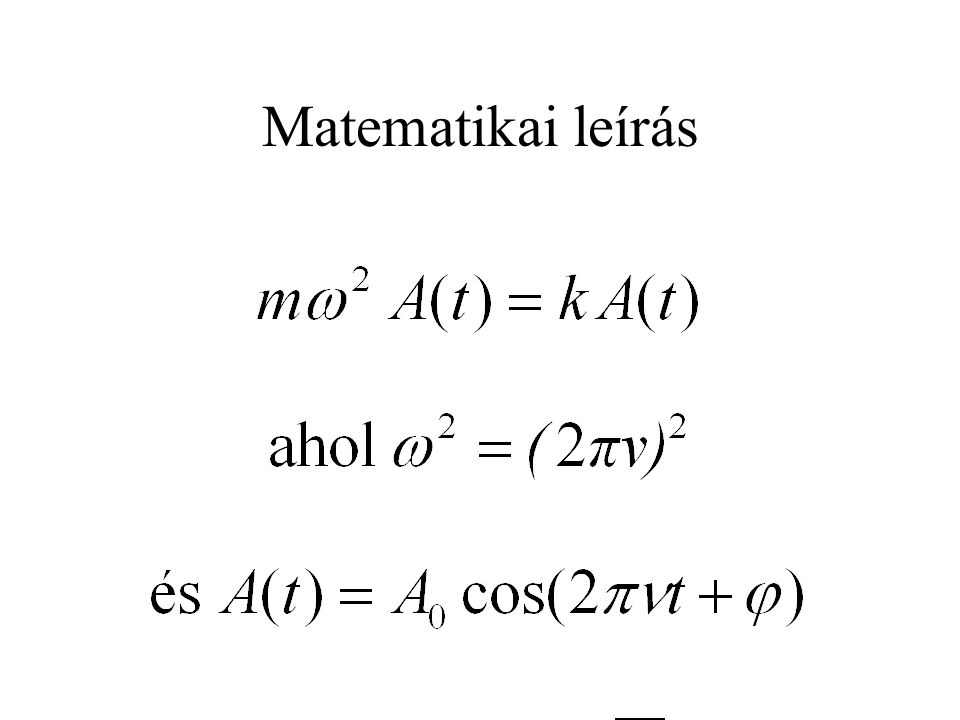 Matematikai leírás