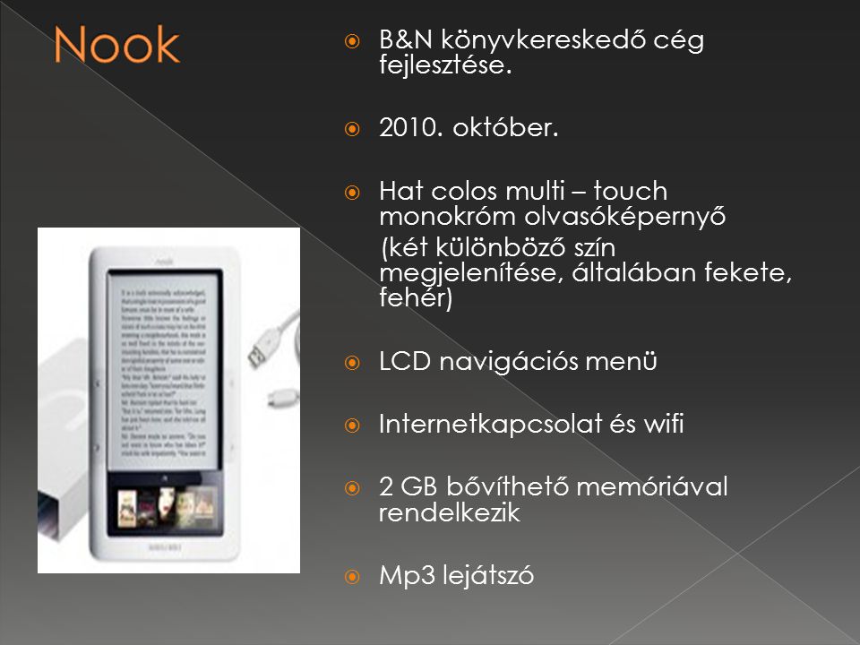 Nook B&N könyvkereskedő cég fejlesztése október.