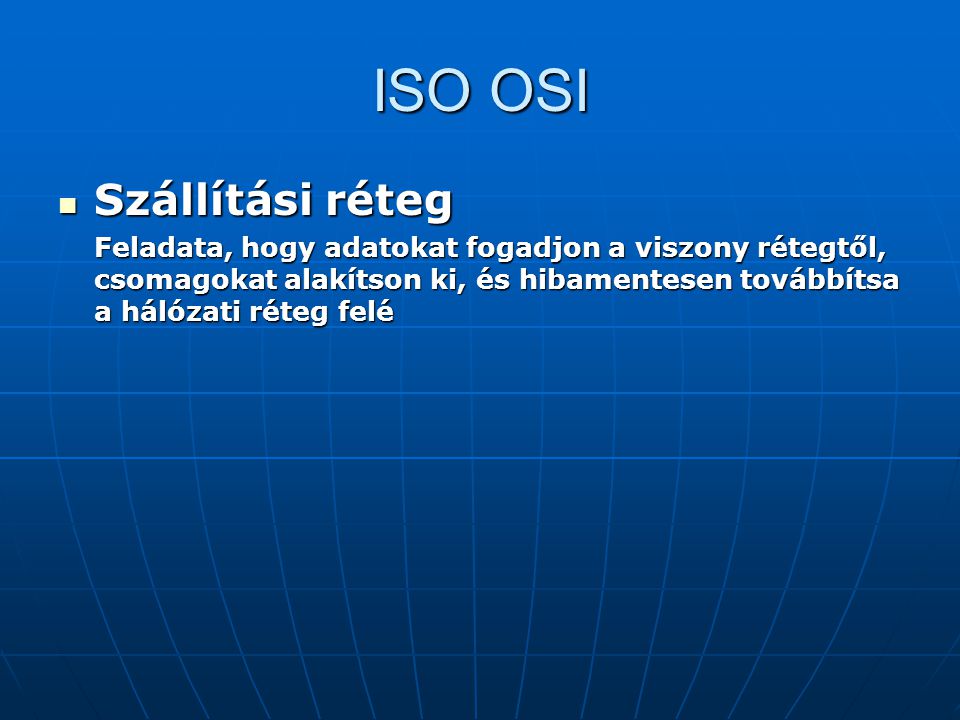 ISO OSI Szállítási réteg