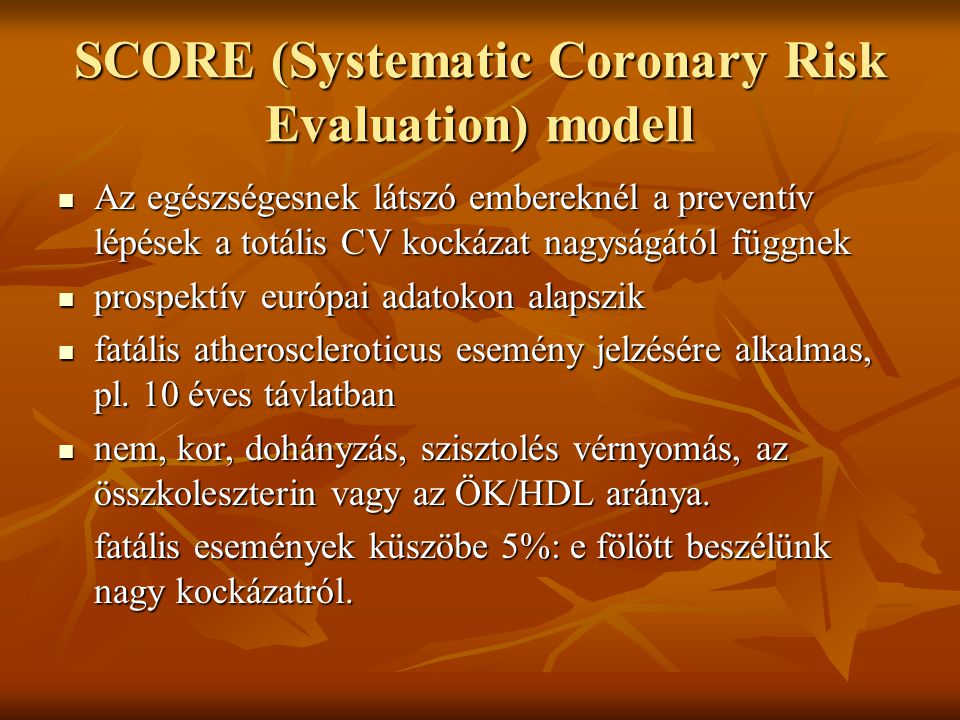SCORE (Systematic Coronary Risk Evaluation) modell