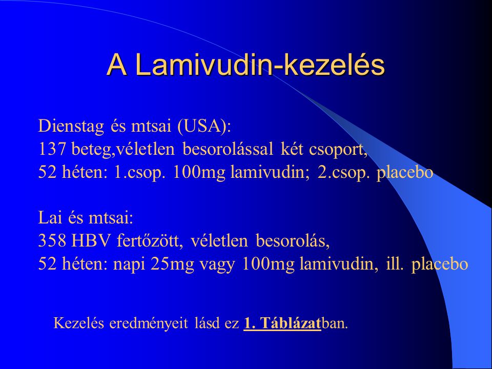 A Lamivudin-kezelés Dienstag és mtsai (USA):
