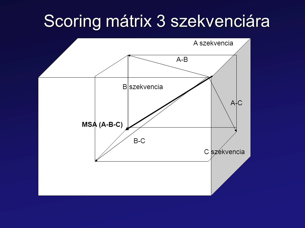 Scoring mátrix 3 szekvenciára